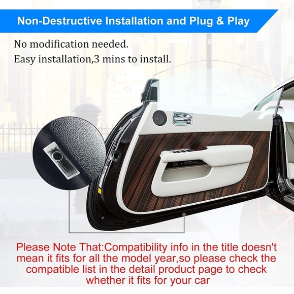 4 new BMW M series Car door projector ghost courtesy logo Lights - Picture 5 of 6